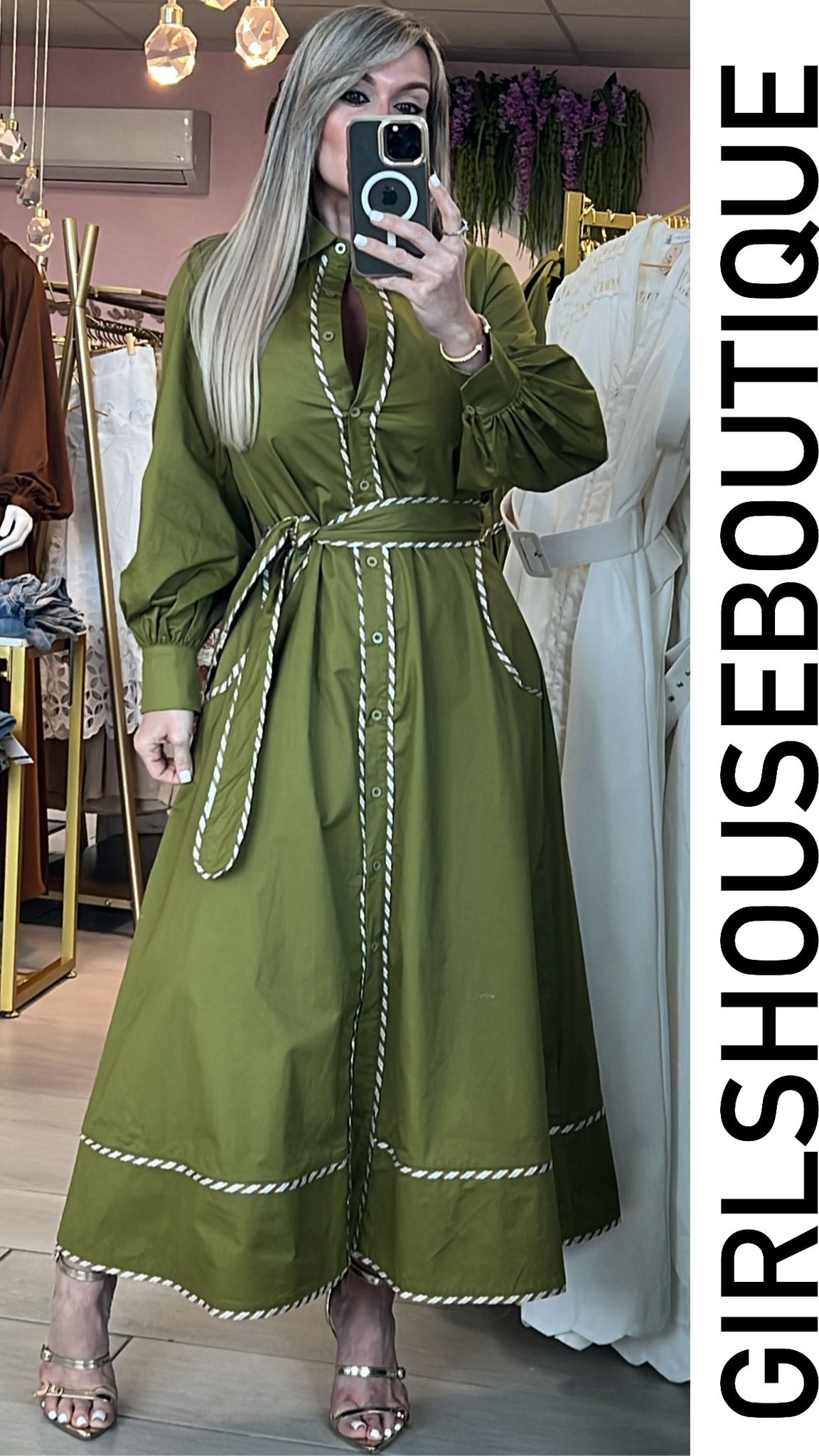 Lexington Avenue Olive Maxi Dress