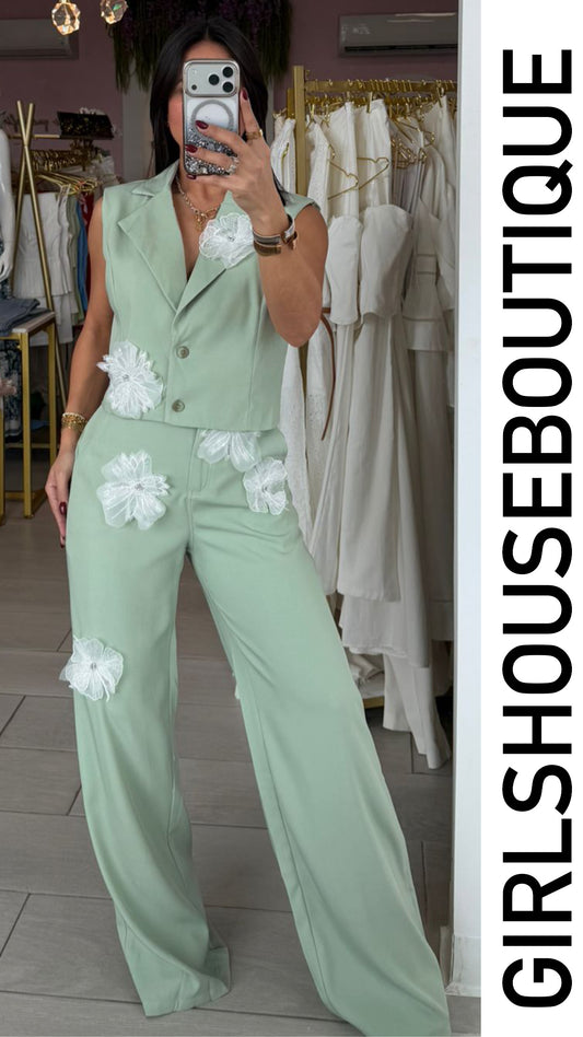 Sage Garden Vest & Pant Set