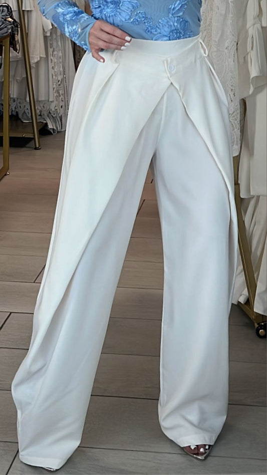 White Barrel Pant