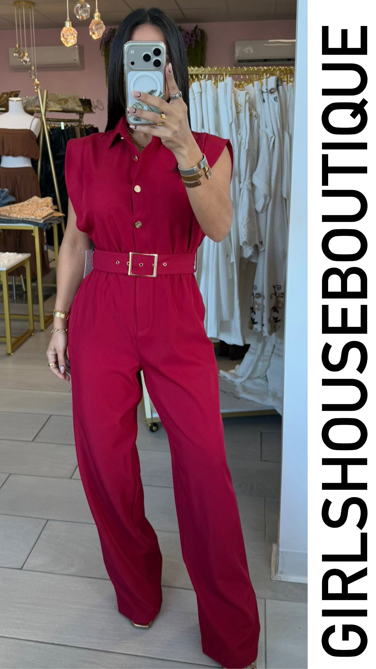 Wine Classic Luxe Jumpsuit