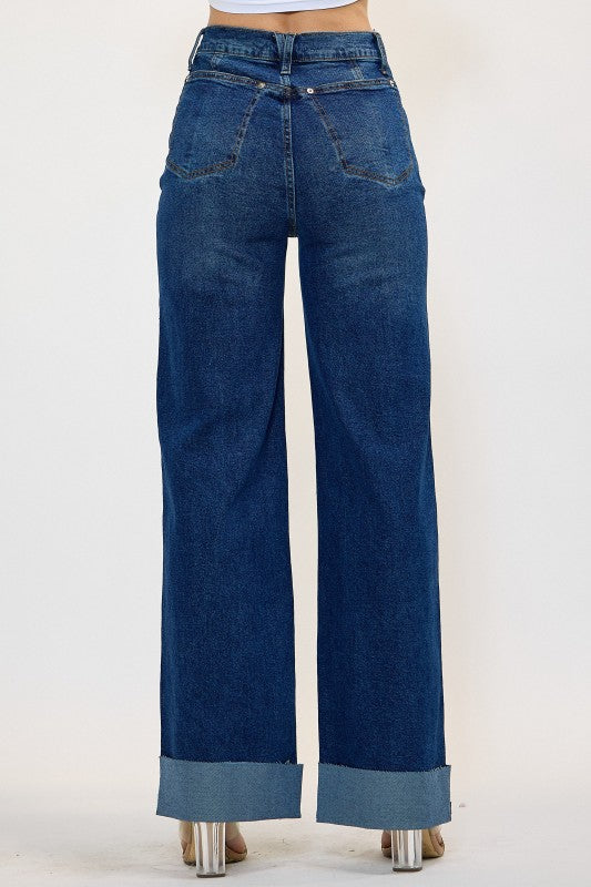 VIBRANTS High Rise Strech Dark Denim