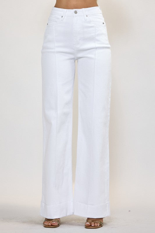 VIBRANTS High Rise Strech White Denim