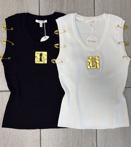 Lock Basic Gold Safety Pin