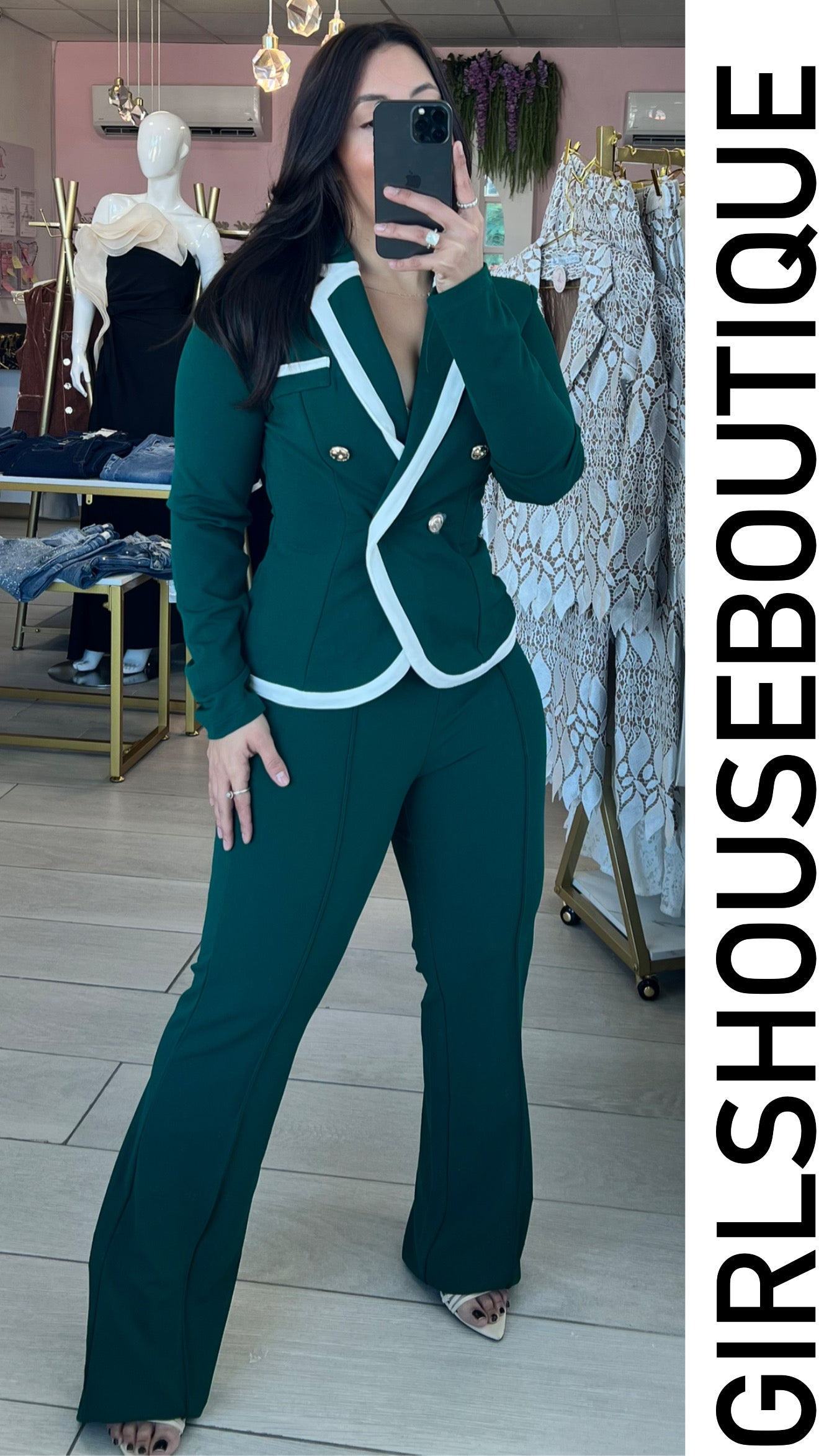 Forest Glam Tuxedo Suit & Pant Set