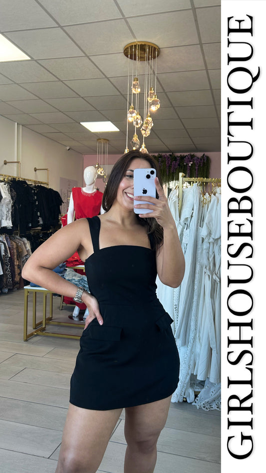 Nicolette Black Romper