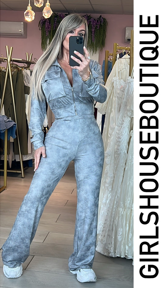 Márble Leather Pant Set