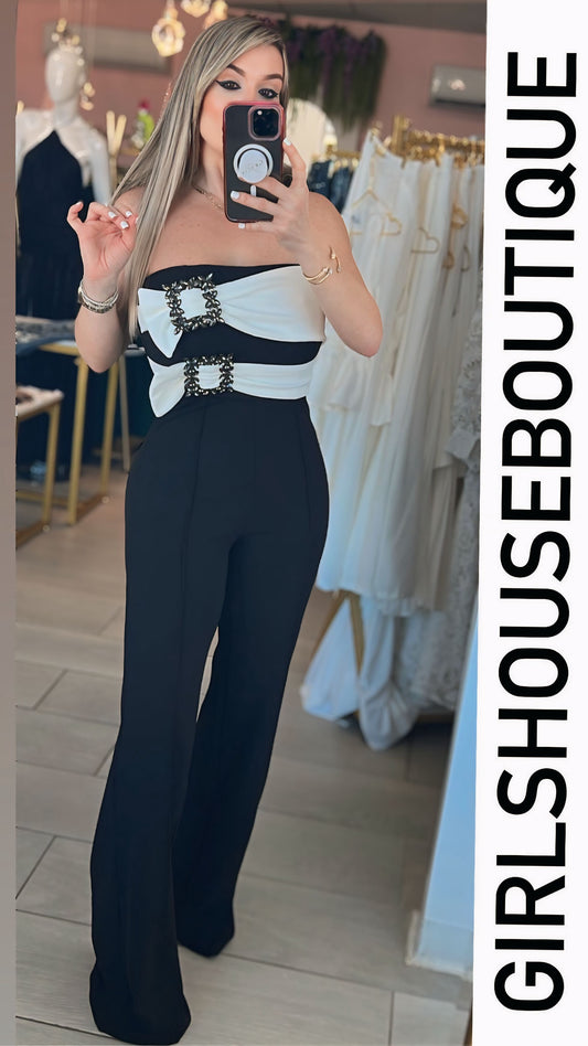Monaco Bow Jewel Jumpsuit