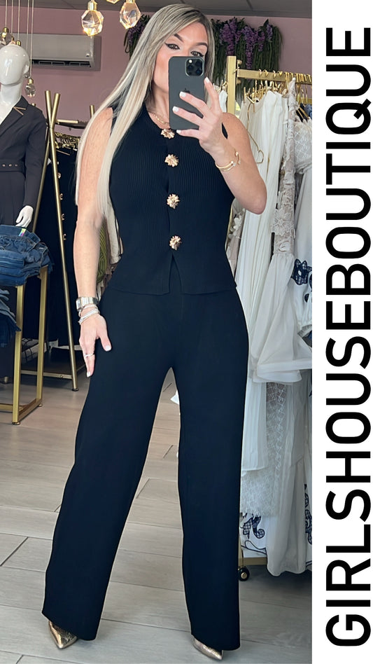 Rebecca Black Sweater Vest & Pant Set