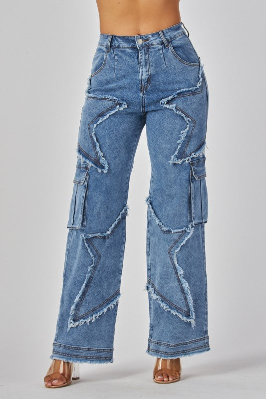 Stars Denim Cargo Style