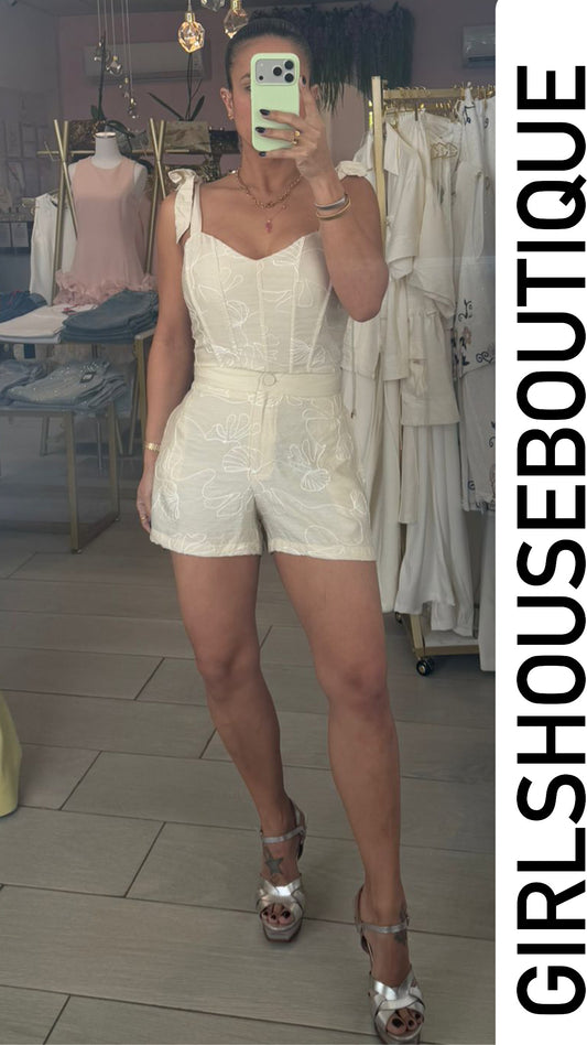 Soft Creme Sea Vibes Top & Pant Set