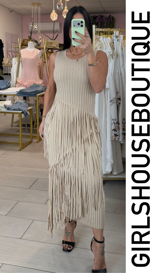 Kaky’S Soft Fringe Strech Dress