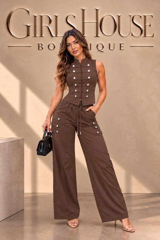 Choco Napoleón Vest & Pant Set