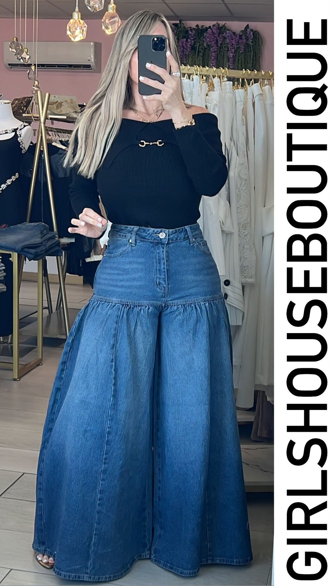 Marcella Denim Highwaisted Elegance Pant (Tiene Strech)