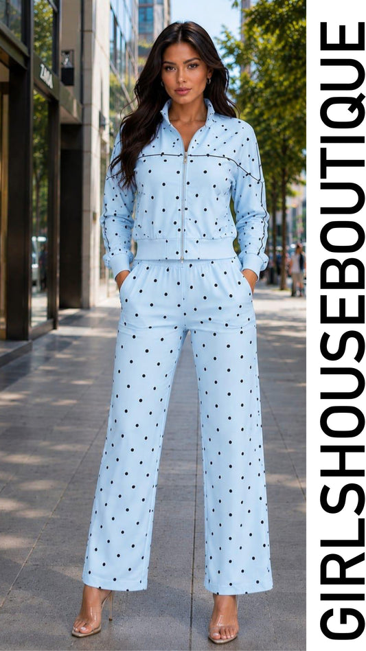Sky Blue Dots Travel Set
