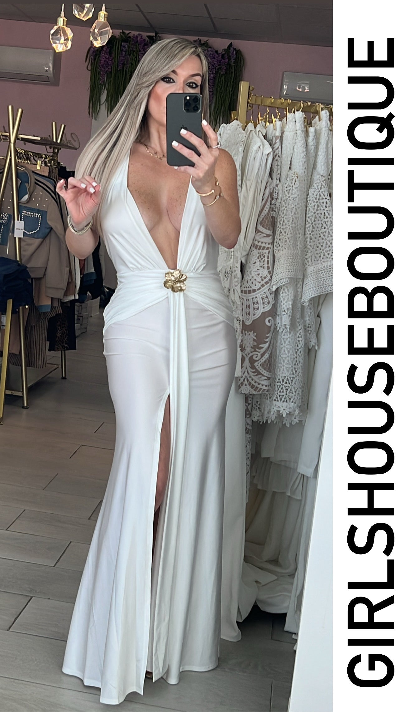 Snow Jolly Halter Dress