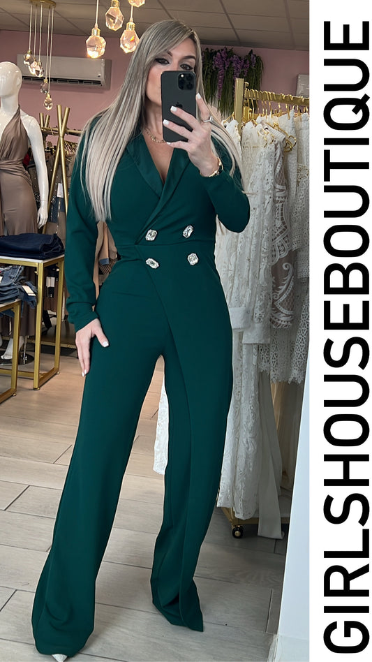 Jade Diamond Long Sleeve Jumpsuit