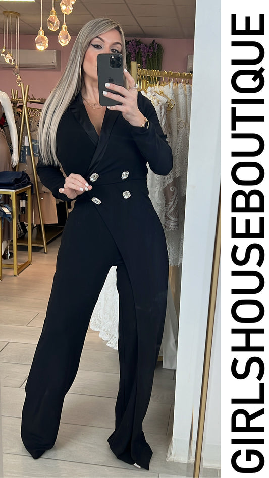Black Diamond Long Sleeve Jumpsuit