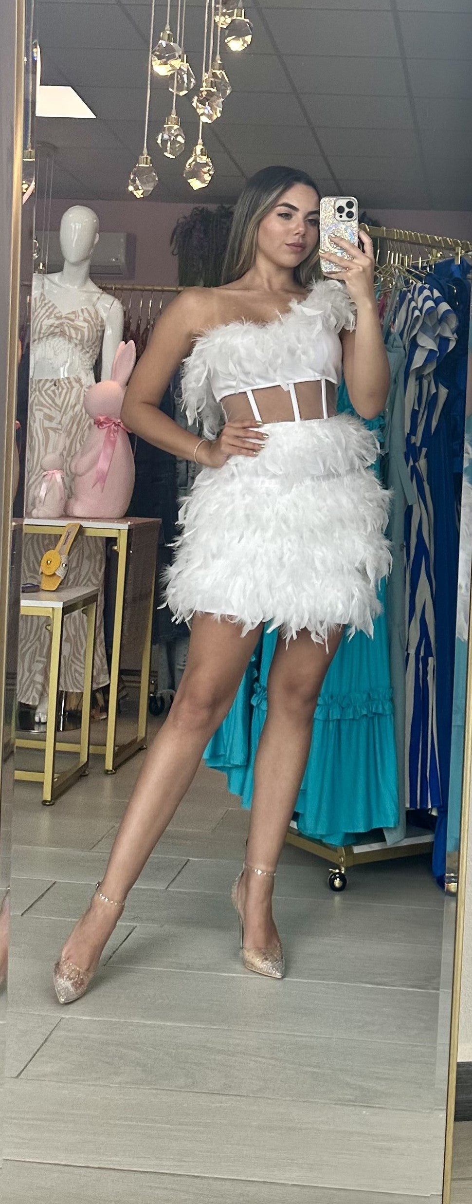 White Feather Dress