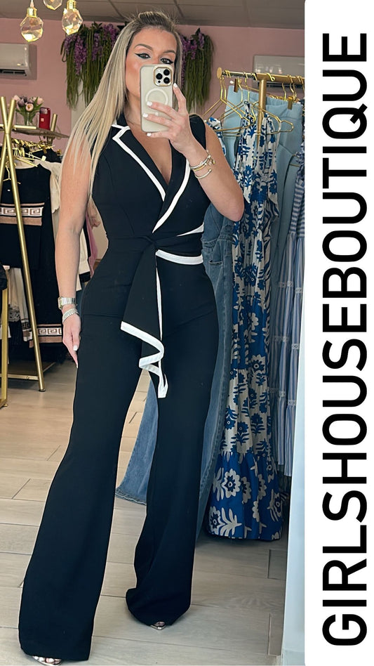 Anais Black /White Jumpsuit