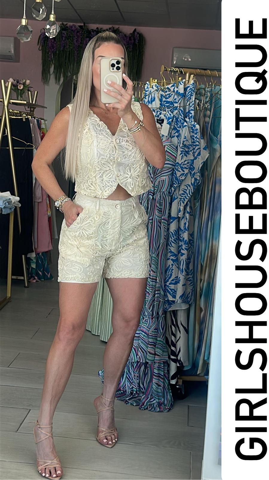 Flower Girl Vest Top / Pant Set