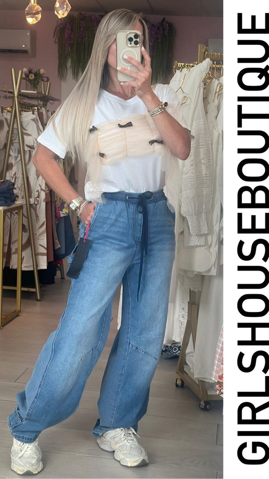 Ivory Tulle T Shirt