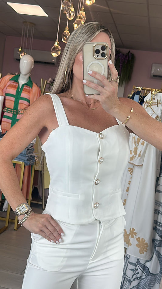 White Detail Solid Top