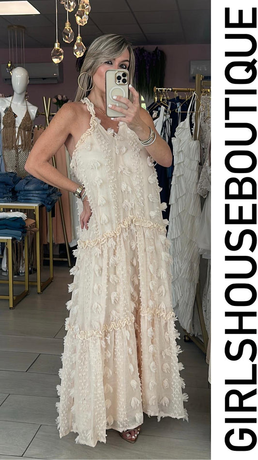 Dayanne Ivory Ruffled Dress