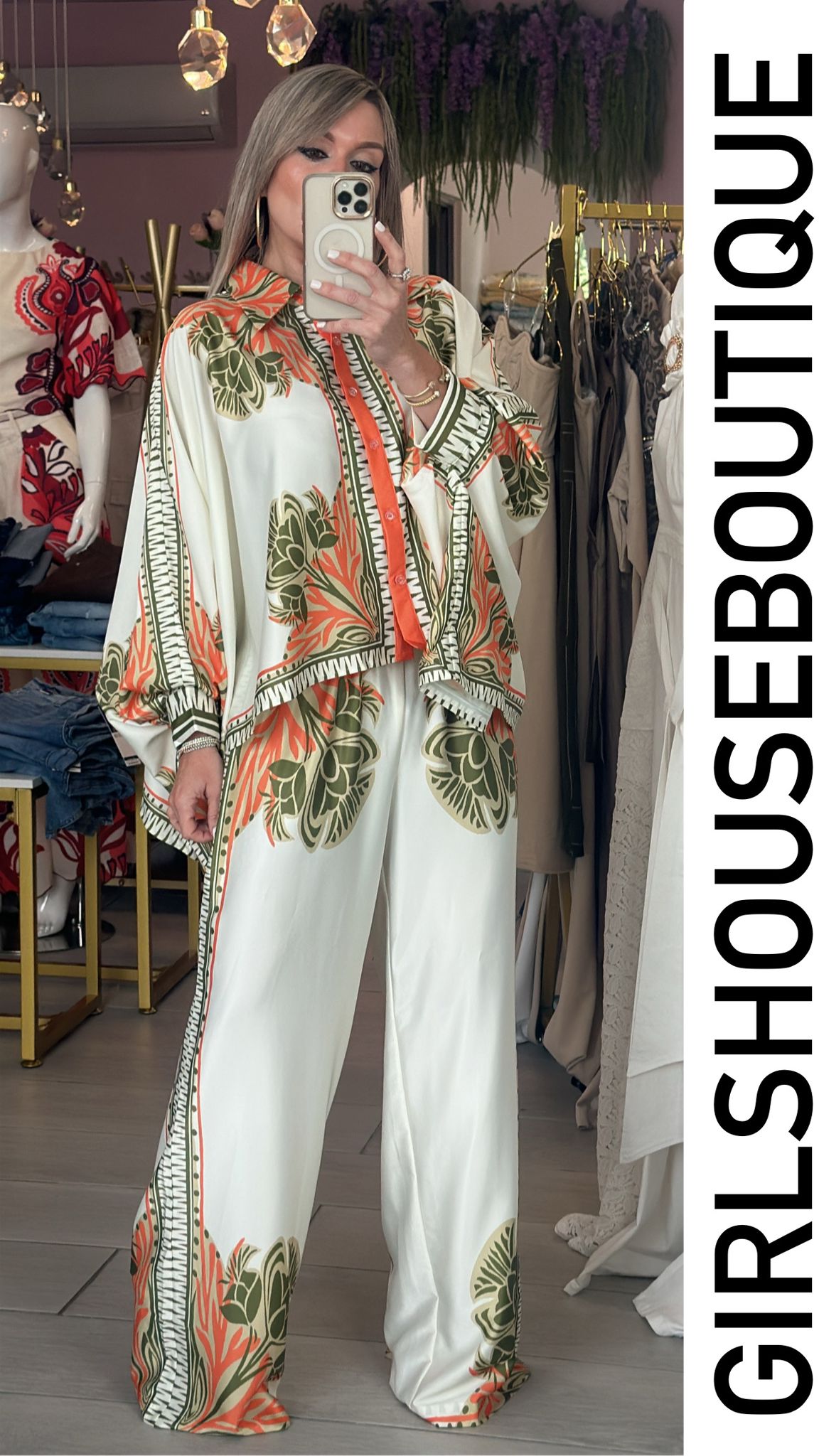 Fall Elegant Tunic Top & Pant Set